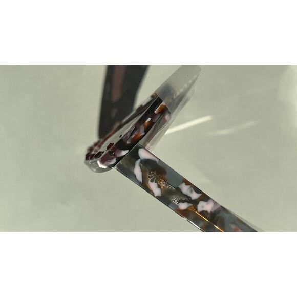 RARE Lele Sadoughi Timeless Acetate 14k gold Plated Pink Crystals UV Sunglasses - Picture 10 of 13